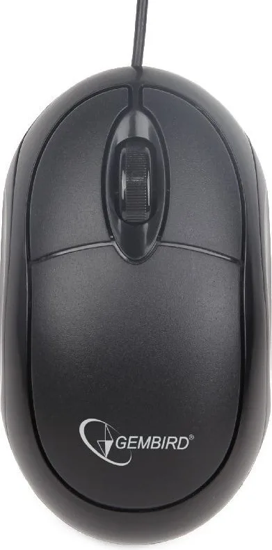 MOUSE GEMBIRD, PC sau NB, cu fir, USB, optic, 1000 dpi, butoane/scroll 3/1, , negru, "MUS-U-01" (timbru verde 0.18 lei)