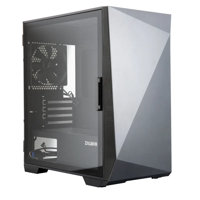 CARCASA Zalman "Z1 Iceberg", middle tower, fara sursa, suporta 5xfan, 3xfan inclus, USB 3.1 gen1 x 2, USB 2.0 x 1, audio+mic, 4 sloturi expansiune, negru "Z1 Iceberg Black" (timbru verde 0.24lei)