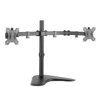 SUPORT de birou LOGILINK, pt 2 TV/monitor plat, curbat, diag. max 32 inch, rotatie, inclinare, pivotare, orizontala, verticala, totala, max 8 Kg x 2, "BP0045"