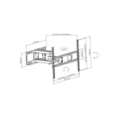 SUPORT TV/LCD/LED pentru perete, reglabil, Techly "ICA-PLB344LTY"