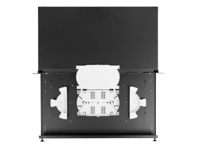 Patch panel fibră rack 19" 1U  12x SC simplex / 12x LC duplex, negru + accesorii