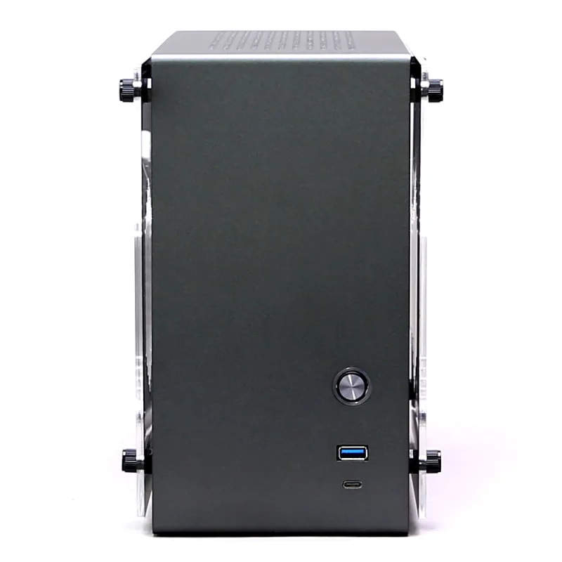 CARCASA Zalman "M2 mini", mini tower, gaming, compatibil sursa SFX, SFX-L, suporta 2xfan, 1xfan inclus, , USB Type-C x 1, USBx1, 2 sloturi expansiune, gri, "M2 mini (Gray)" (timbru verde 0.08lei)