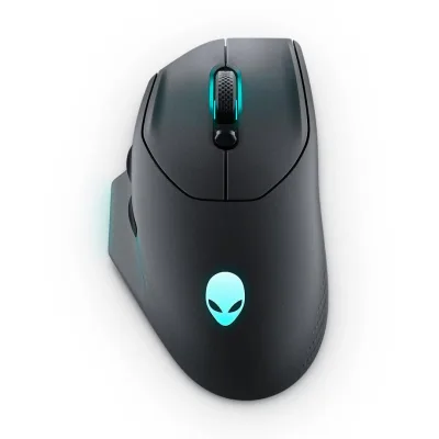 Mouse Gaming Wireless DELL AW620M, 26000 dpi, Negru