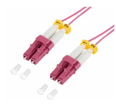 PATCH CORD Fibra Optica LOGILINK OM4 50/125, multimode, LC/UPC-LC/UPC, LSZH, 1 m, super-slim, violet, "FS4LC01" (timbru verde 0.08 lei)