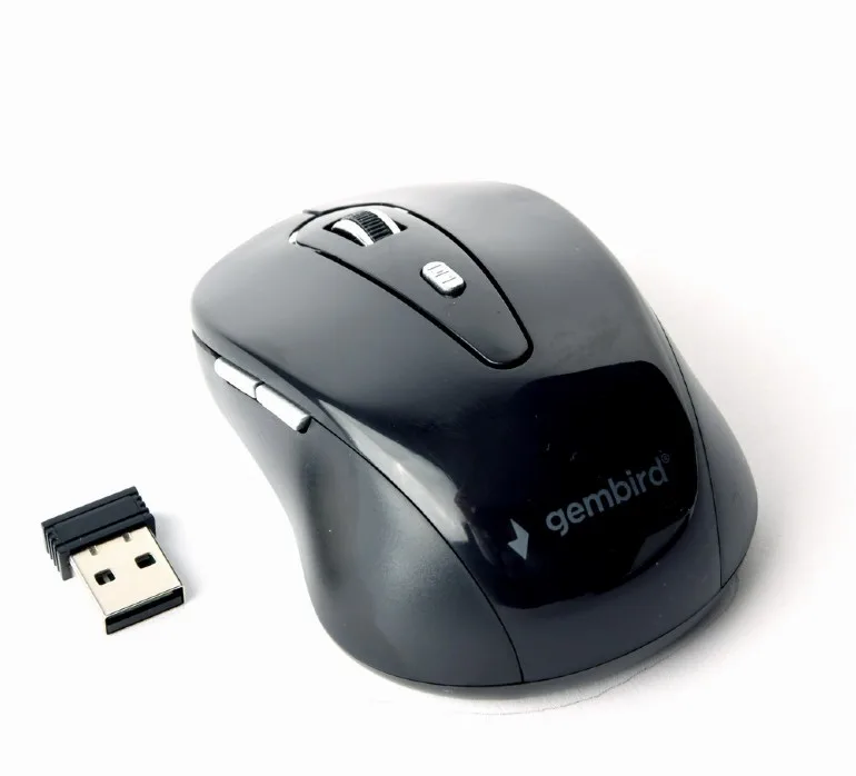 MOUSE GEMBIRD, PC sau NB, wireless, 2.4GHz, optic, 1600 dpi, butoane/scroll 6/1, , negru, "MUSW-6B-01" (timbru verde 0.18 lei)