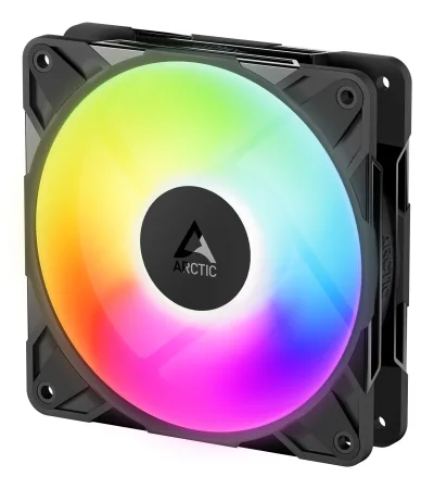 Set 3 ventilatoare Arctic "P12 Pro Reverse A-RGB - 3 Pack", 120mm, 500 - 3000 RPM, FDB, 73 cfm, 4-Pin Fan Plug + 4-Pin/3-Pin A-RGB Plug + 3-Pin Socket, negru, "ACFAN00333A" (timbru verde 0.54lei)