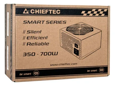 SURSA Chieftec Smart series 700 W, non-modulara, certificare 80 Plus, ventilator 120 mm x 1, PCI-E 6+2 pin x 2, SATA x 4, "GPS-700A8" (timbru verde 2 lei)