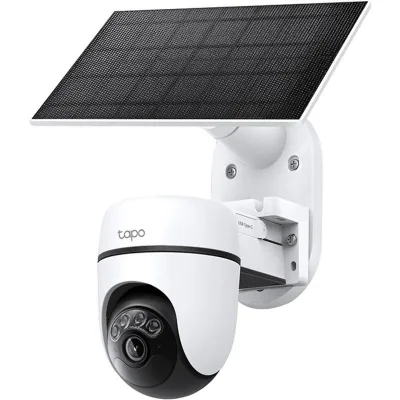 Solar-Powered Pan/Tilt Security Camera Kit SPEC:2K 3MP(2304×1296), 2.4 GHz, 6700mAh rechargeable lithium-ion battery,  Solar panel (5.2V, 2.5W) FEATURE: Pan/Tilt,  Non-Stop Power, Smart Detection and Notifications (motion, people), Color Night Vision,
