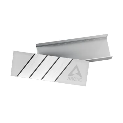 Cooler pasiv pentru SSD Arctic "M2 Pro", 2x thermal pad inclus, Aluminiu, compatibil SSD M.2, argintiu, "ACOTH00002A"