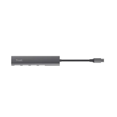 Hub USB Trust Halyx USB-A, 4 porturi, Argintiu