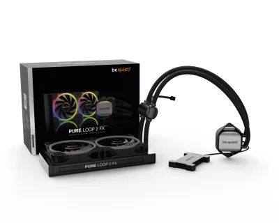 COOLER be quiet! "PURE LOOP 2 FX",racire lichid,skt. Intel LGA 1700/1200/115x/2011-v3, AMD AM5/AM4,radiator aluminiu,pompa 5500 rpm,fan 2x120mm, 2500rpm,4-pin PWM, ARGB "BW013" (timbru verde 2 lei)