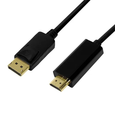 CABLU video LOGILINK, adaptor DisplayPort (T) la HDMI (T), 2m, conectori auriti, rezolutie maxima 4K UHD (3840 x 2160) la 30 Hz, negru, "CV0127" (timbru verde 0.8 lei)