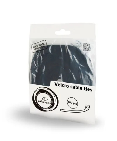 TILE prindere cablu GEMBIRD, 100pcs., 210*12 mm, din Velcro, black, "VT-210x12"