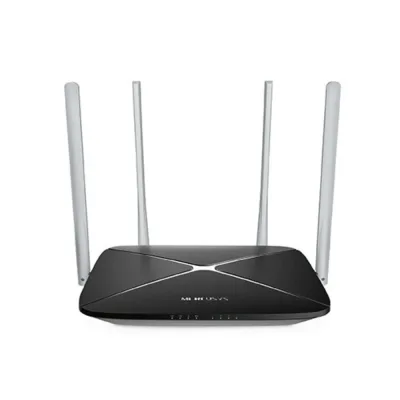 ROUTER MERCUSYS wireless 1200Mbps, 4 porturi 10/100Mbps, Dual Band AC1200 "AC12" (timbru verde 0.8 lei) 692884