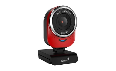 CAMERA WEB GENIUS  senzor 1080p Full-HD cu rezolutie video 1920x1080, QCam 6000, microfon, red "32200002408"  (timbru verde 0.18 lei)