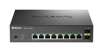Switch D-Link DMS-1250-10SPL, 8 porturi Gigabit, 2 porturi SFP+, Protocol 802.3bt+802.3af/at, rackabil