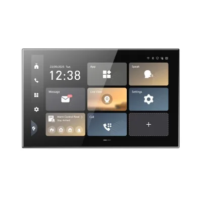 Monitor videointerfon color Hikvision DS-KH9570-WTE1/S, 10.1-inch colorful IPS touch screen, rezolutie: 1920 × , 1 RJ-45 10/100 Mbps, Wi- Fi 6, 2.4 GHz & 5GHz, alimentare: 12 VDC, 2.5 A; IEEE 802.3at, Standard PoE, temperatura de functionare: -10 °C to 50