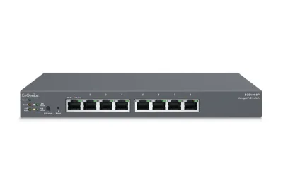 EnGenius Managed / stand-alone Desktop 8-port 55W GbE  Switch (PoE) 8-port GbE PoE.af 55W L2+ DT Cloud Management Switch