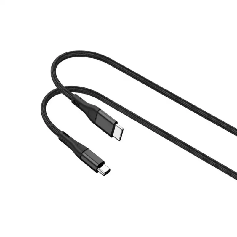 Cablu Lemontti Super Fast Charge Type-C la Type-C, PD 100W, putere: 100W：5V/3A、9V/3A、12V/3A、15V/3A、20V/5A, lungime 1.2m, cablu