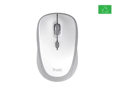 Mouse Wireless Trust Yvi+, 1600 DPI, Alb