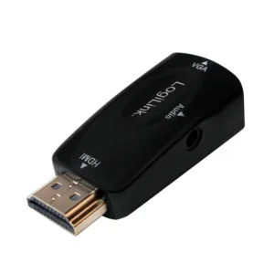 ADAPTOR video LOGILINK, splitter HDMI (T) la VGA (M) + Jack 3.5mm (M), rezolutie maxima Full HD (1920 x 1080) la 30Hz, black, "CV0107" (timbru verde 0.8 lei)