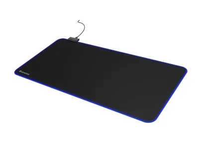 Mousepad Genesis Boron 500 XXL, iluminare RGB, material cauciuc + textil, dimensiuni 800x400x4 mm, negru