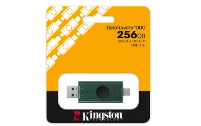 Memorie USB Kingston DataTraveler DuoG2 256 GB, USB Type-A / USB Type-C, Negru