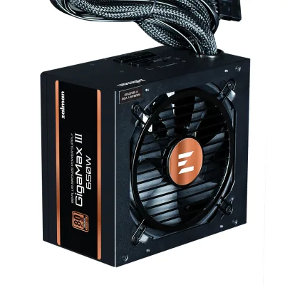 SURSA Zalman "GV3", 850W, certificare 80 Plus Bronze, non-modular, fan 120mm, negru, "ZM850-GV3" (timbru verde 2 lei)