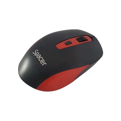 Mouse Wireless SPACER SPMO-WS01-BKRD, 1600 dpi, Multicolor