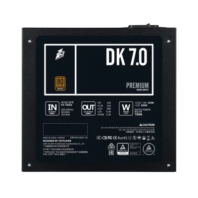 Sursa 1STPLAYER DK PREMIUM PS-700AX, 80+ Bronze, 700W