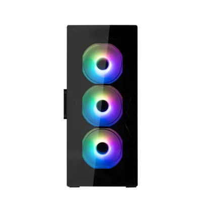 CARCASA Zalman "i3 Neo TG", middle tower, gaming, fara sursa, suporta 8xfan, 4xfan inclus, PSU shroud, USB 3.1 gen1 x 2, USB 2.0 x 1, audio+mic, 7 sloturi expansiune, negru, "i3 NEO TG Black" (timbru verde 0.32lei)