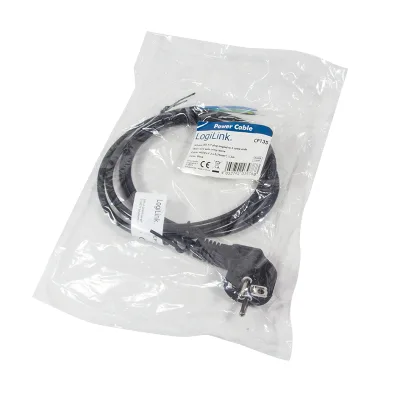CABLU alimentare LOGILINK 1.8m, intrare Schuko, iesire fire fara conector 3 x 0.75mm2, 10A / 2500W, 1.5m, black, "CP135" (timbru verde 0.18 lei)