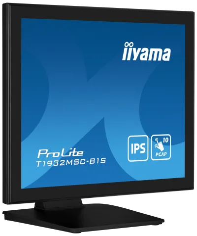 IIYAMA Monitor LED T1932MSC-B1S 19"" 10pt IPS TOUCH 1280 x 1024  14ms 250 cd/m2 projective capacitive IP54 VGA HDMI DP "T1932MSC-B1S" (timbru verde 7 lei)
