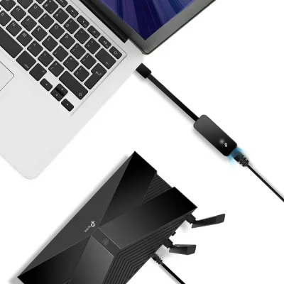 ADAPTOR RETEA TP-LINK de la 1 port USB3.0 la 1 port Gigabit, black "UE306" (timbru verde 0.18 lei)