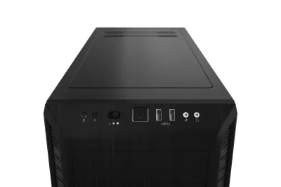 CARCASA be quiet! "PURE BASE 600", Middle Tower, ATX, fara sursa, 2xfan, USB 3.2 gen 1 x 2, audio+mic, PSU shroud, 7 sloturi expansiune, iluminare , negru, "BG021" (timbru verde 0.24lei)