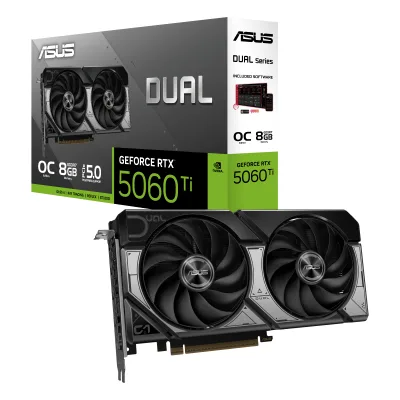 Placa video Dual GeForce RTX 5060 Ti OC Edition, 8192 MB GDDR7 "90YV0MP2-M0NA00"