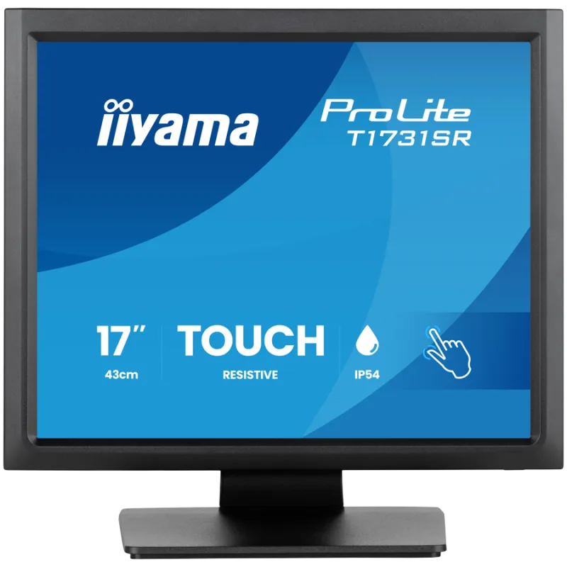 IIYAMA Monitor ProLite T1731SR-B2S 17" touchscreen TN 1280x1024 5:4 5ms serial resistive anti-glare treatment IP54 (front) "T1731SR-B2S" (timbru verde 7 lei)