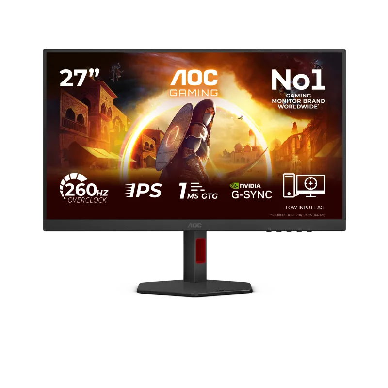 Monitor Gaming AOC 27G4ZR, 27", 1920 x 1080 pixeli, Black, Red, 3 ani Garantie