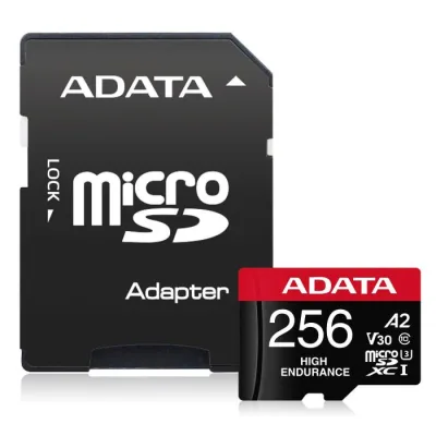 CARD MicroSD ADATA, Premium, 256 GB, V30 UHS-I U3 "AUSDX256GUI3V30SHA2-RA1" (timbru verde 0.03 lei)
