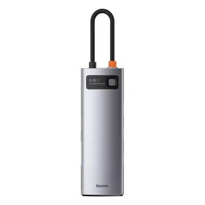 DOCKING Station Baseus Metal Gleam,conec USB-C,USB 3.0x3,SDx1,microSDx1,RJ-45 Gigabit LANx1,USB-Cx1 PD 100W 5V/9V/14.5/20V 5A (Max.) HDMIx1/4K/30Hz "CAHUB-CV0G"(timbru verde 0.18 lei)-6953156204652