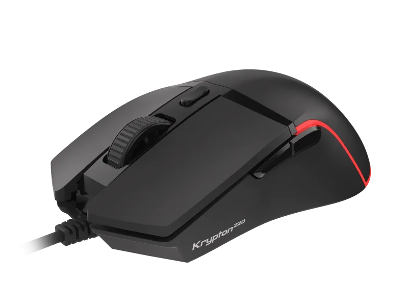 Mouse Gaming GENESIS Krypton 220, 6400 dpi, negru
