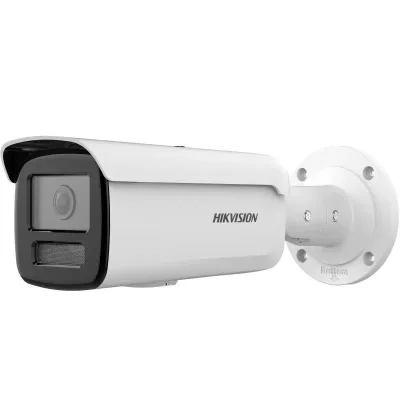 Camera supraveghere Hikvision IP Bullet DS-2CD2T23G2-4I 2.8mm D; 2MP; 1/2.8" Progressive Scan CMOS; rezolutie 1920 ×1080@30fps; Color: 0.01 Lux @ (F1.2, AGC ON); lentila: 2.8mm; distanta IR: 80 metri; H.265+, H.265, H.264+, H.264; Three streams; 120dB