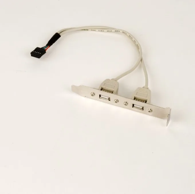 CABLU USB GEMBIRD splitter, USB 2.0 (T) la 2 x USB 2.0 (M), 25cm, transfera 1 USB din interior PC, pe bracket exterior, "CCUSBRECEPTACLE" (timbru verde 0.08 lei)