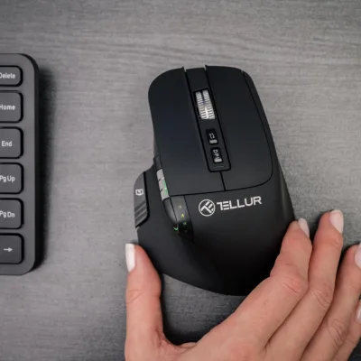 Mouse Gaming Wireless TELLUR Shade, 3200 dpi, Negru
