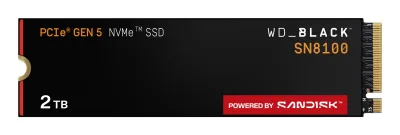 SSD WD Black SN8100 2TB M.2 2280 PCIe Gen5 x4 NVMe, Read/Write: 14900/14000 MBps, IOPS 2300K/2400K, TBW: 1200 "WDS200T1X0M-00CMT0"