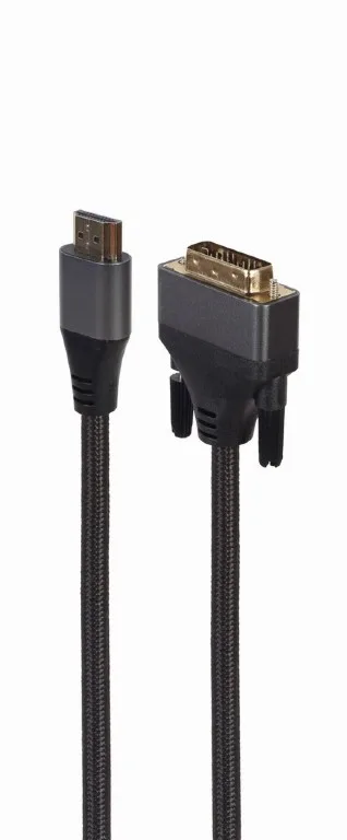 CABLU video GEMBIRD, adaptor HDMI (T) la DVI-D SL (T), 1.8m, 18+1pin, conectori auriti, rezolutie maxima 4K (3840 x 2160) la 30 Hz, negru, "CC-HDMI-DVI-4K-6" (timbru verde 0.18 lei)
