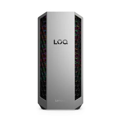 Desktop Gaming Lenovo LOQ Tower 26ADR10 cu procesor AMD Ryzen 7 8745HX pana la 5.1 GHz, 16 GB DDR5, 1TB SSD, RTX 5050, Fara OS, Black, 2 ani Garantie