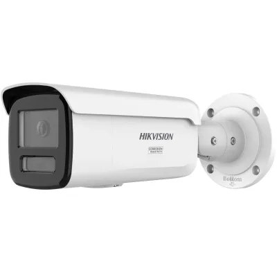 Camera de supraveghere IP Bullet 4MP Hikvision DS-2CD2T47G3-LIY(2.8MM), lentila fixa 2.8mm, iluminare min: Color: 0.0005 Lux @ (F1.0, AGC ON),0 Lux  cu lumina alba: 60m, IR: 60m, slot card de memorie: microSD/microSDHC/microSDXC maxim 512GB, alarma la