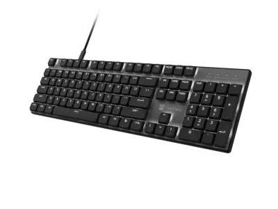 Tastatura cu fir mecanica Natec AMBERJACK, iluminare, numar butoane 104, lungime cablu 160cm, gri/negru