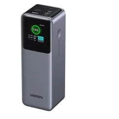 POWER BANK Ugreen "PB722", 25000mAh, PD 3.0 + QC 3.0 200W, 1 x USB; 2 x USB Type-C, digital display pt. status baterie, total 3A, gri, "35525B" (timbru verde 0.98 lei) - 6941876242931